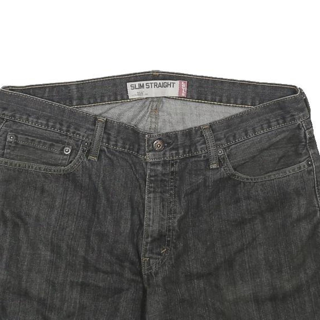 LEVI'S Womens Shorts Black Denim Slim Straight XL W36 Casual Cotton