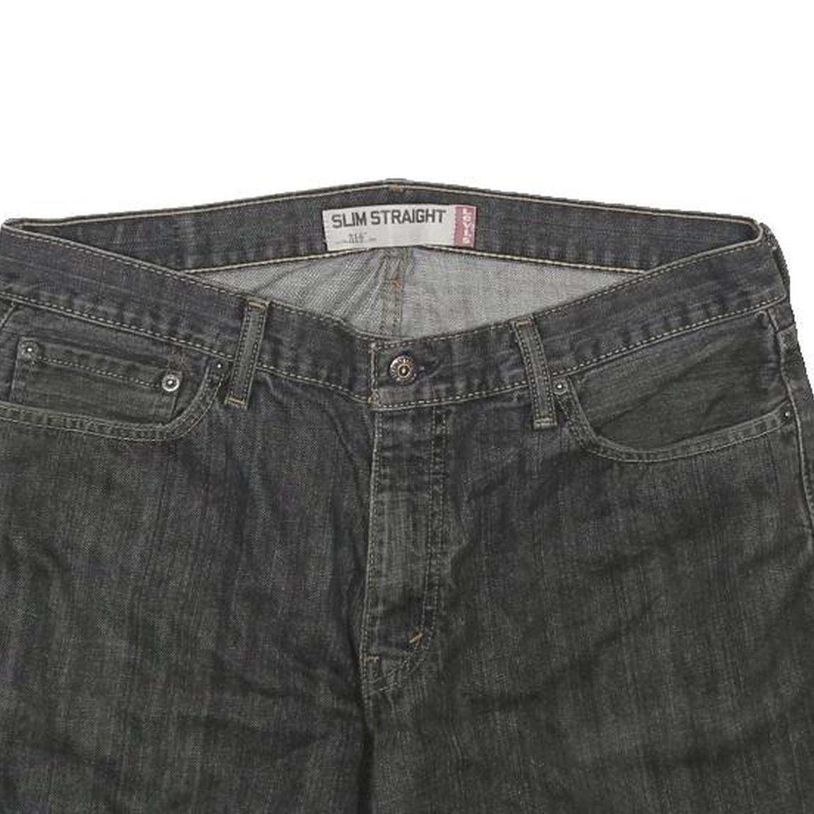 LEVI'S Womens Shorts Black Denim Slim Straight XL W36 Casual Cotton