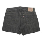 LEVI'S Womens Shorts Black Denim Slim Straight XL W36 Casual Cotton