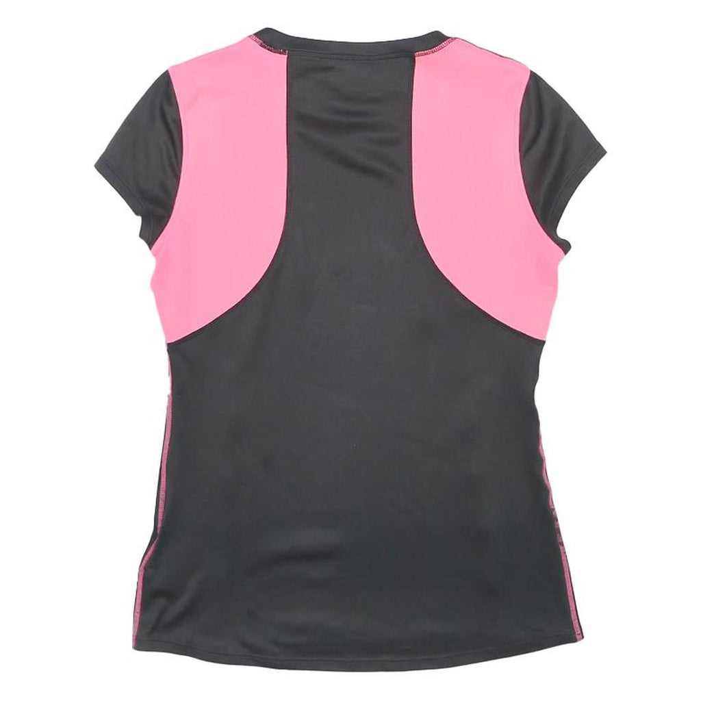 NEW BALANCE Womens Black & Pink Athletic T-Shirt S Short Sleeve Crew Neck