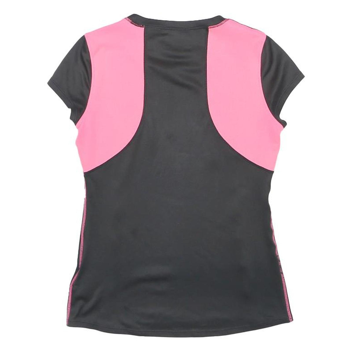 NEW BALANCE Womens Black & Pink Athletic T-Shirt S Short Sleeve Crew Neck