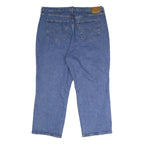LEVI'S Ribcage Straight Big E Womens Jeans Blue Relaxed Straight Denim Raw W42