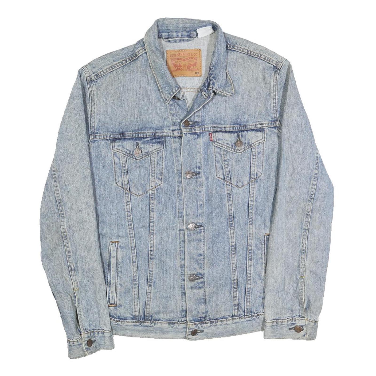 LEVI'S Mens Blue Denim Button Cotton Jacket M Classic Casual Outerwear