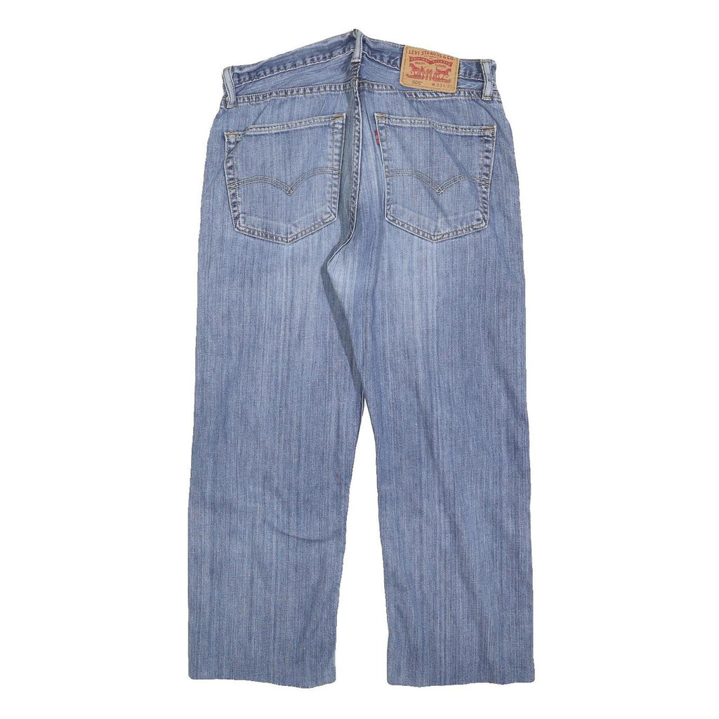 LEVI'S 505 Mens Jeans Blue Regular Straight Denim Medium W33 L24 Classic Zip