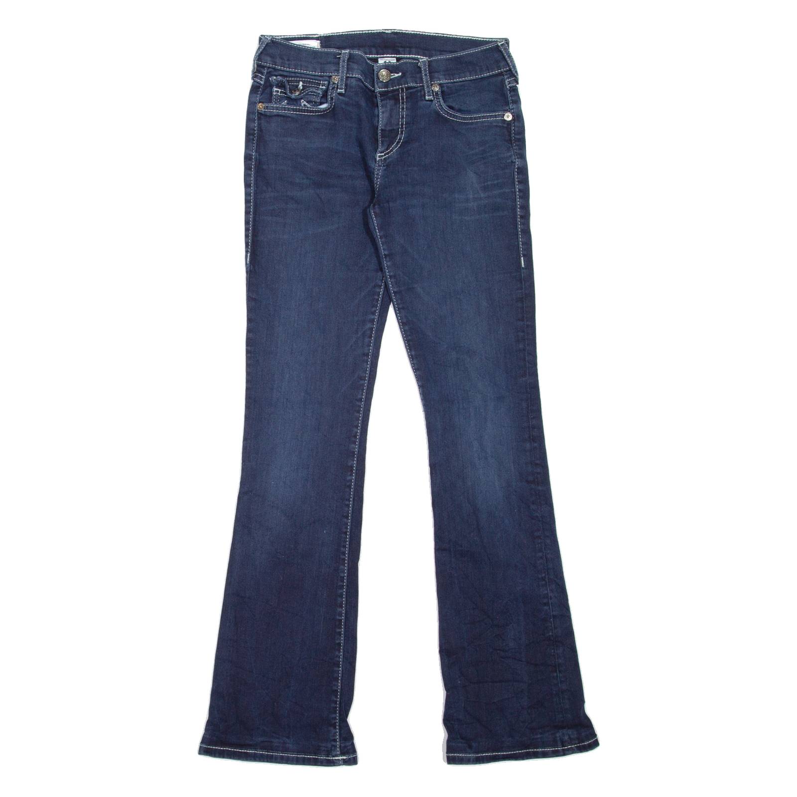 TRUE RELIGION Becca Womens Jeans Blue Regular Bootcut Stone Wash W26 L29