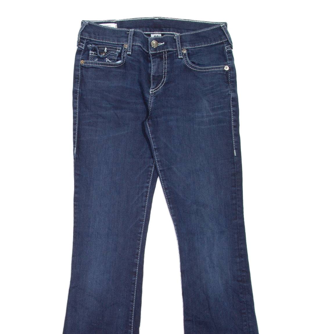 TRUE RELIGION Becca Womens Jeans Blue Regular Bootcut Stone Wash W26 L29