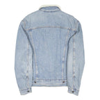LEVI'S Mens Blue Denim Sherpa Collar Jacket M Cotton Blend Classic Button