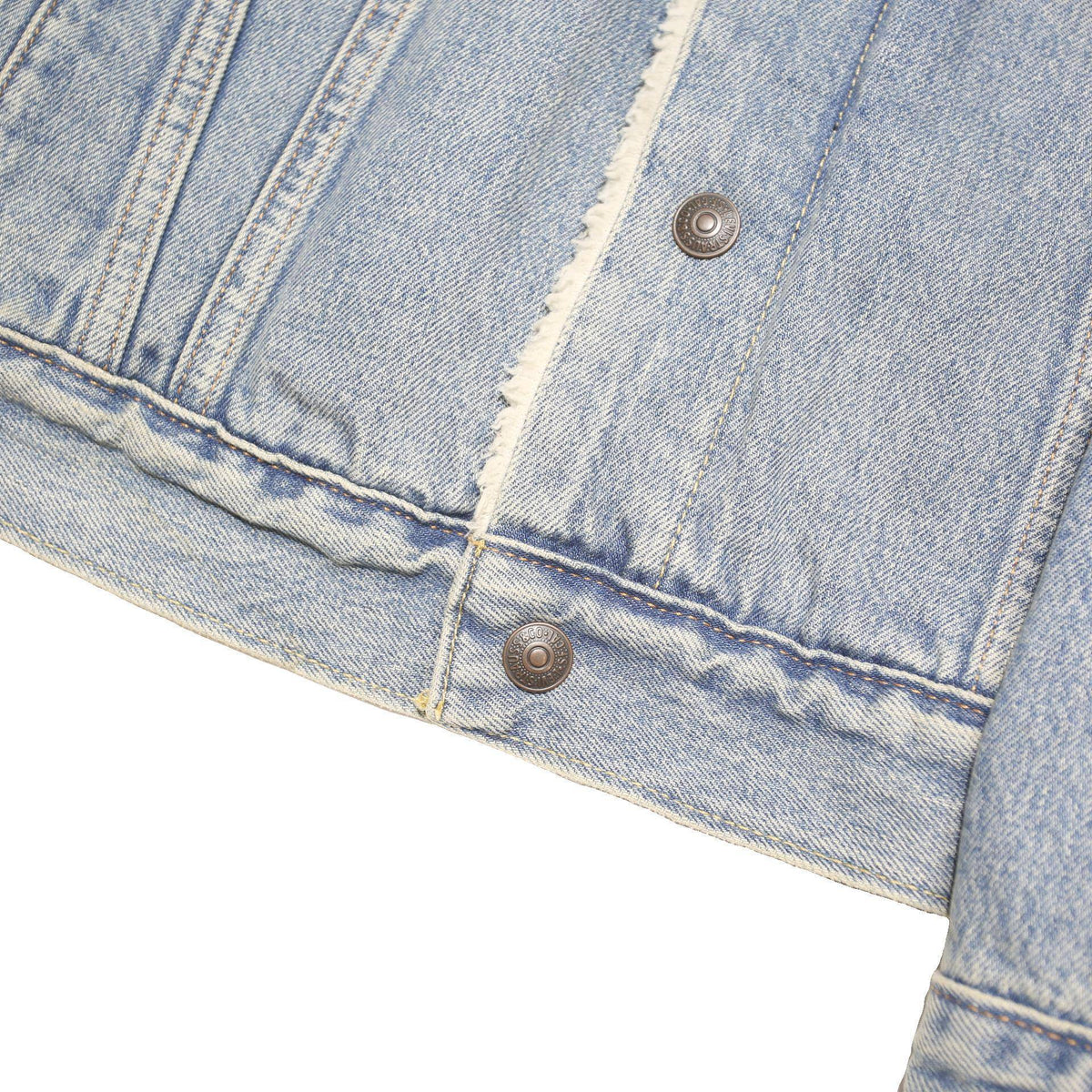 LEVI'S Mens Blue Denim Sherpa Collar Jacket M Cotton Blend Classic Button