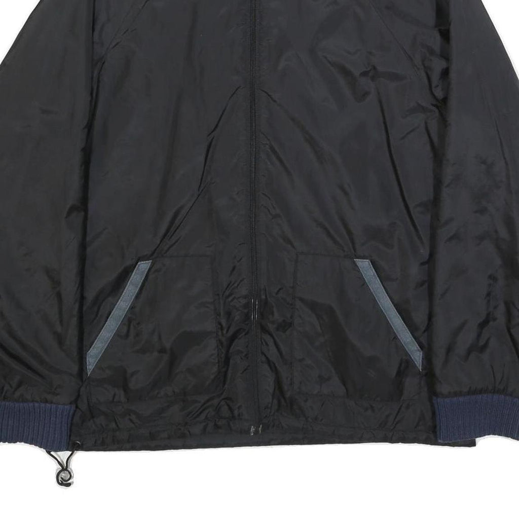 LEVI'S Mens Black & Navy Nevada State Jacket L Synthetic Plain Zip Casual