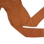 DICKIES Womens Brown Dungarees Slim Polyester Blend Size S W30 L30 Workwear