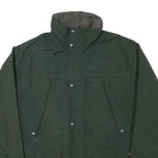 WOOLRICH Mens Green Jacket L Polyester Blend Zip Plain Outdoor Casual