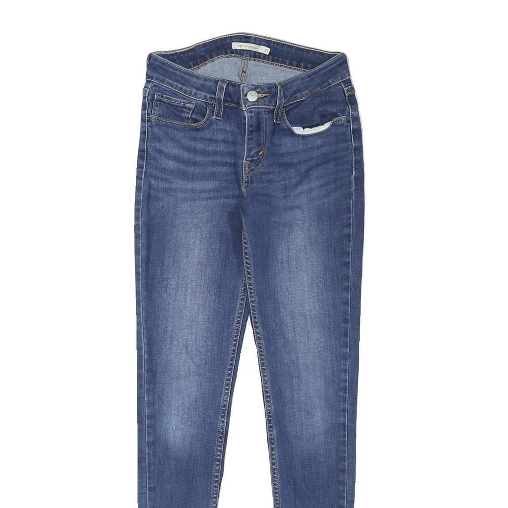LEVI'S Womens Slim Blue Denim Jeans Zip W24 L28 Classic Fit Stretch