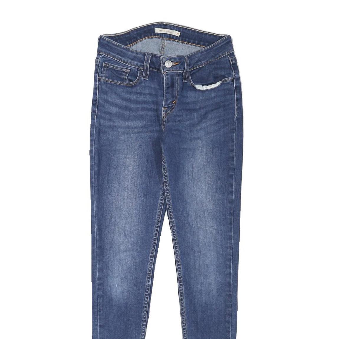 LEVI'S Womens Slim Blue Denim Jeans Zip W24 L28 Classic Fit Stretch