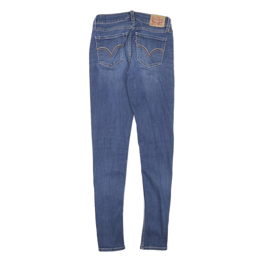 LEVI'S Womens Slim Blue Denim Jeans Zip W24 L28 Classic Fit Stretch