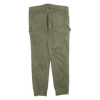 CHICOREE Womens Cotton Blend Olive Slim Cargo Trousers W34 L26 Casual Zip