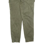 CHICOREE Womens Cotton Blend Olive Slim Cargo Trousers W34 L26 Casual Zip