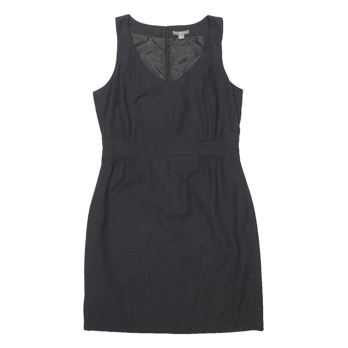 GAP Womens Black Day Dress Cotton Blend Sleeveless V-Neck M Simple Workwear