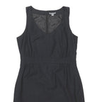 GAP Womens Black Day Dress Cotton Blend Sleeveless V-Neck M Simple Workwear