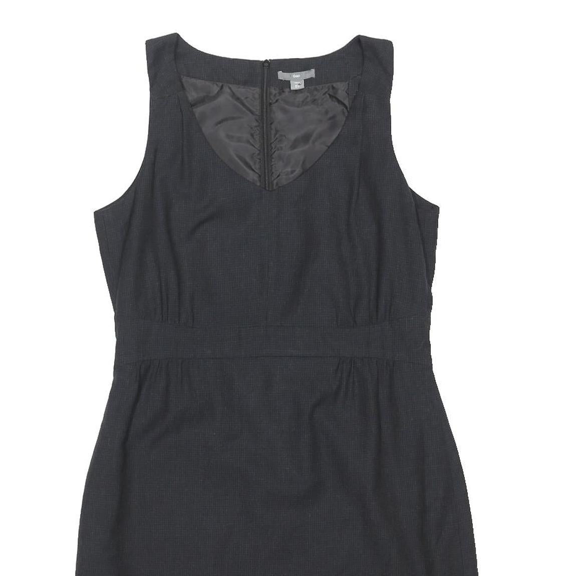 GAP Womens Black Day Dress Cotton Blend Sleeveless V-Neck M Simple Workwear