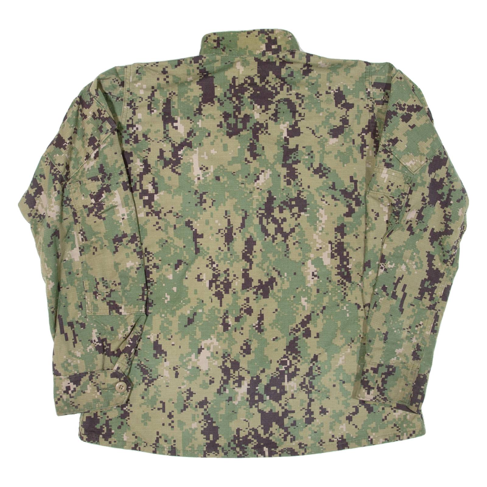 U.s.navy Robinson Womens Shirt Green Camouflage Long Sleeve M