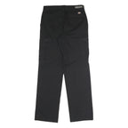 DICKIES Mens Black Regular Straight Polyester Blend Trousers W30 L32 Zip Closure