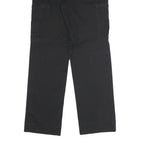 DICKIES Mens Black Regular Straight Polyester Blend Trousers W30 L32 Zip Closure