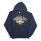 GILDAN Mens Navy Blue Thundering Herd Cotton Pullover Hoodie M Athletic