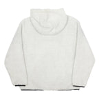 CARHARTT WIP Womens White Pullover Hoodie S Sherpa Fleece ¼ Zip