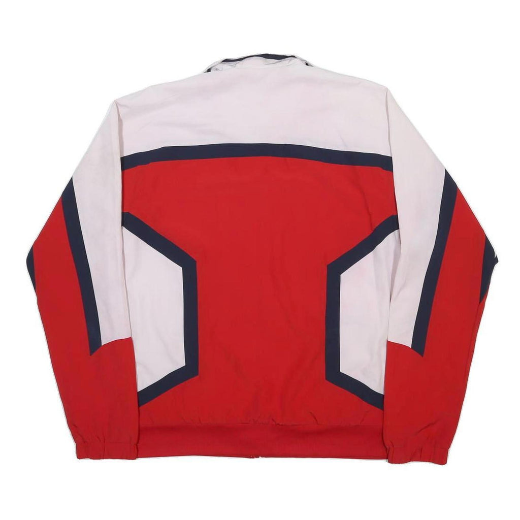 FILA Mens Red White & Navy Retro Track Jacket M Polyester Blend Zip Plain