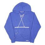 NIKE Mens Blue Cotton Blend Pullover Hoodie M Paint Splatter Graphic