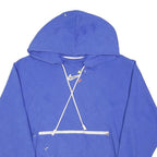 NIKE Mens Blue Cotton Blend Pullover Hoodie M Paint Splatter Graphic