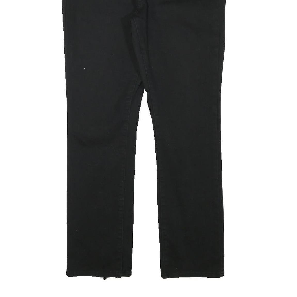 LEVI'S Womens Black Slim Skinny Denim Raw Hem W32 L27 Cotton Blend Zip Jeans