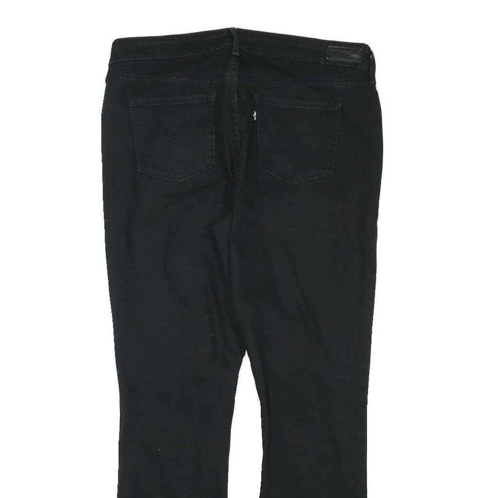 LEVI'S Womens Black Slim Skinny Denim Raw Hem W32 L27 Cotton Blend Zip Jeans