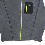 NEW BALANCE Mens Grey Black Contrast Zip Up Jacket L Polyester Activewear