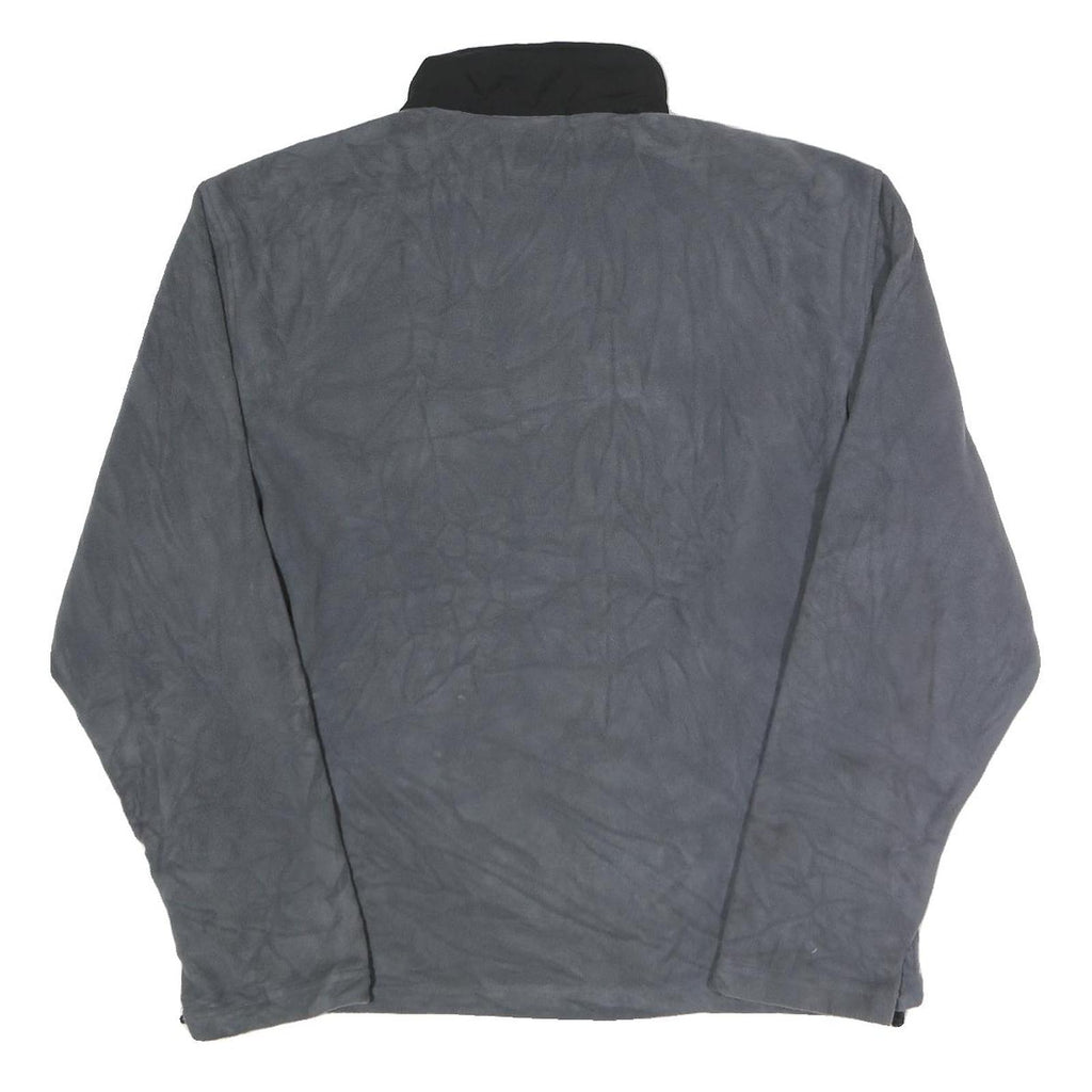 NEW BALANCE Mens Grey Black Contrast Zip Up Jacket L Polyester Activewear