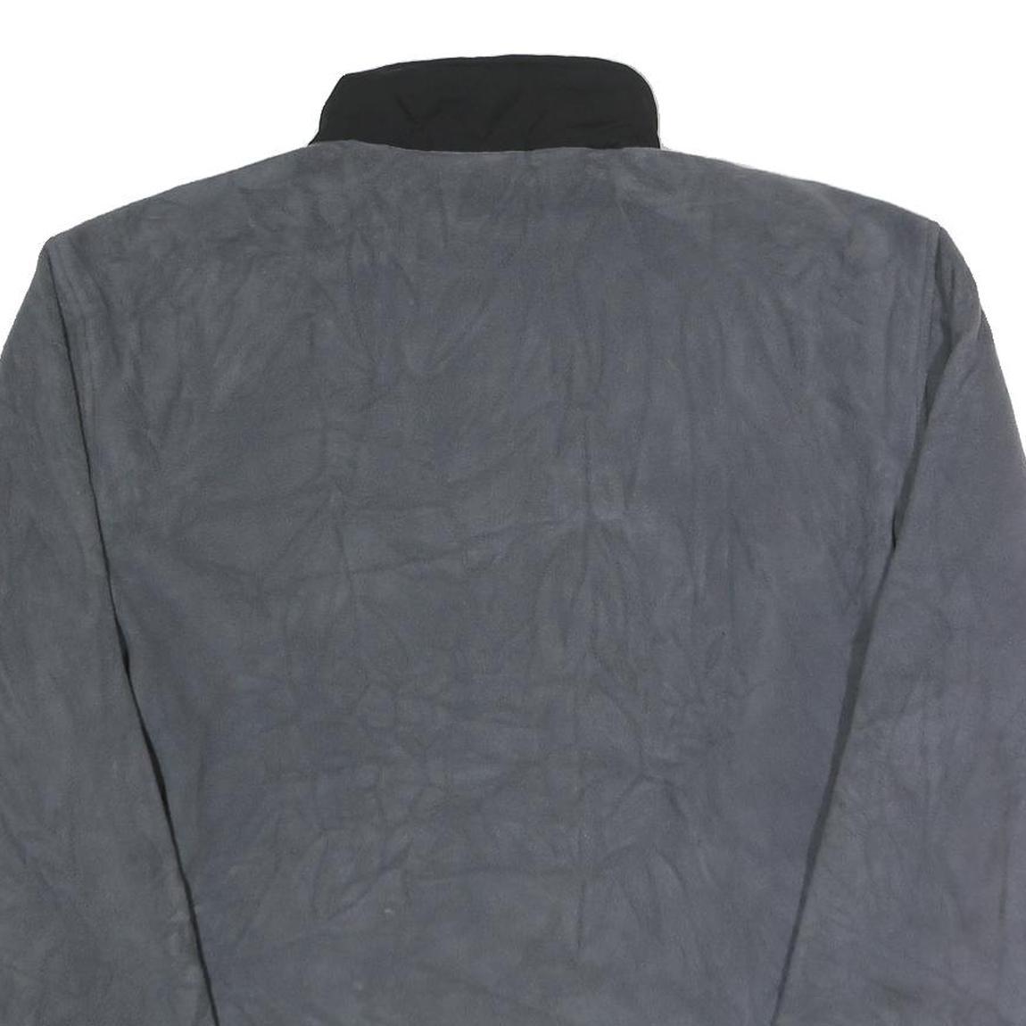 NEW BALANCE Mens Grey Black Contrast Zip Up Jacket L Polyester Activewear