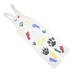 Womens White Cotton Blend Dungarees Loose Fit Plain S W30 L27 Printed Hand Paw