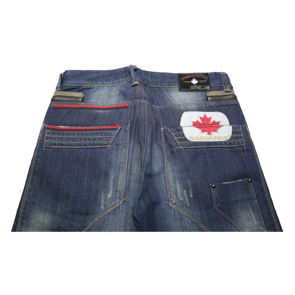 DSQUARED2 Mens Blue Regular Straight Denim Cotton Medium W32 L33 Button Closure