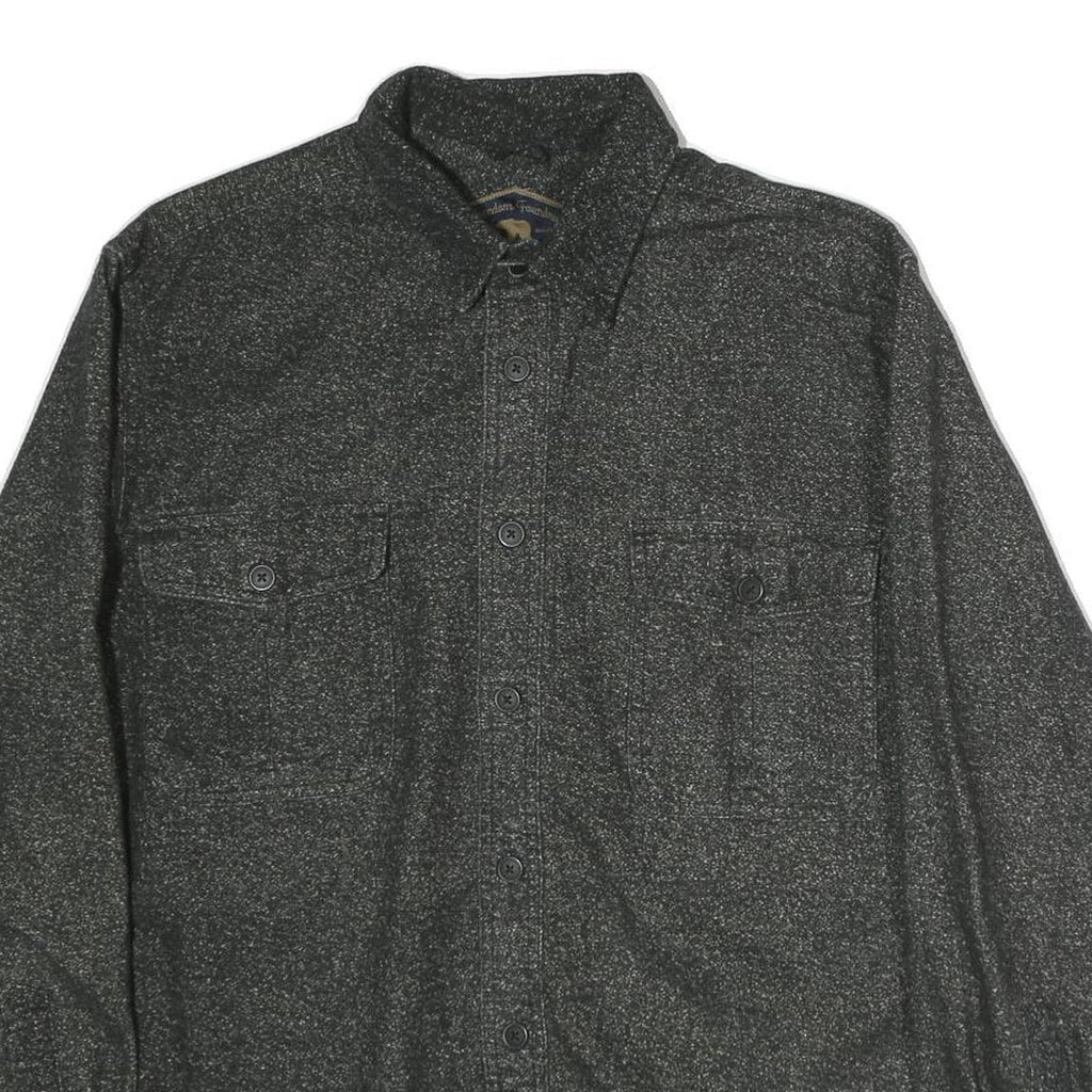 FREEDOM FOUNDRY Mens Black Cotton Shirt XL Button Front Casual Workwear