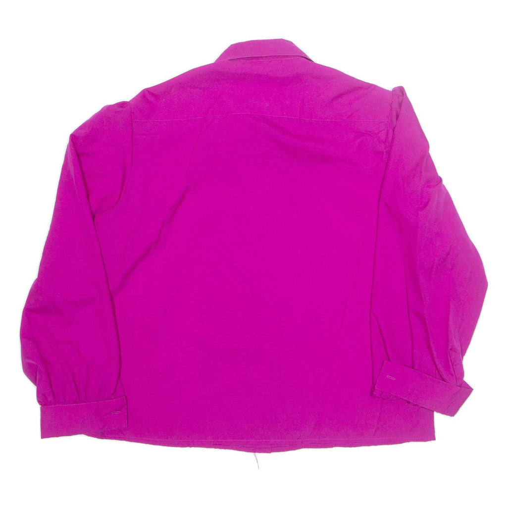 Womens Blouse Pink Collared Long Sleeve M