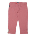 ARMANI JEANS Womens Cotton Blend Pink Regular Straight Trousers W30 L13 Stylish