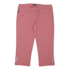 ARMANI JEANS Womens Cotton Blend Pink Regular Straight Trousers W30 L13 Stylish