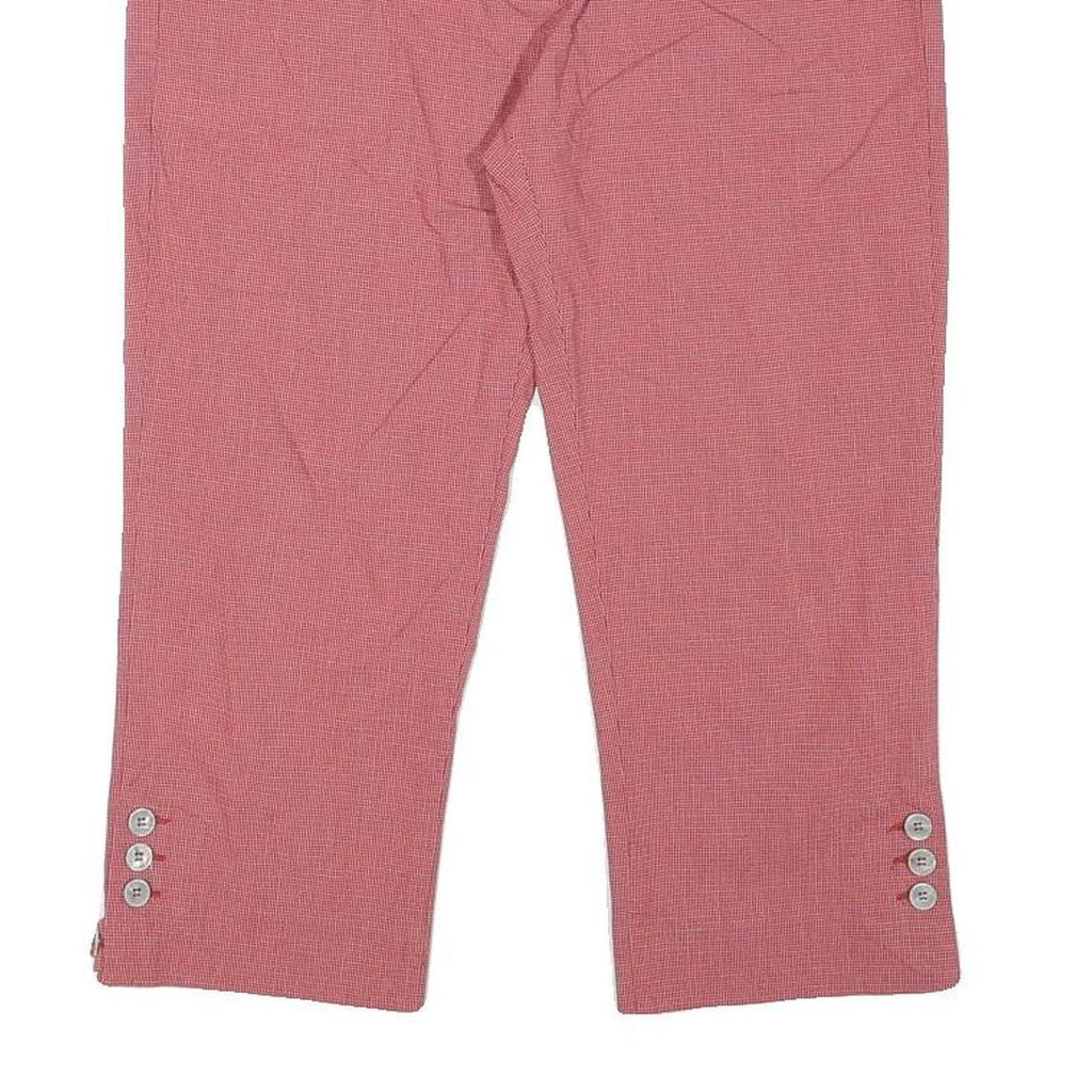 ARMANI JEANS Womens Cotton Blend Pink Regular Straight Trousers W30 L13 Stylish