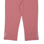 ARMANI JEANS Womens Cotton Blend Pink Regular Straight Trousers W30 L13 Stylish