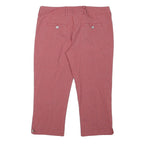 ARMANI JEANS Womens Cotton Blend Pink Regular Straight Trousers W30 L13 Stylish