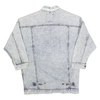 WHIPP Womens Blue Denim Jacket L Cotton Button Closure Casual Outerwear