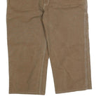 CARHARTT Mens Regular Fit Brown Jeans Cotton Blend W36 L22 Workwear Utility Zip