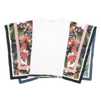GUESS Womens White Floral Colourblock Kimono Sleeve Crew Neck Top M