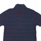 TOMMY HILFIGER Mens Blue & Red Striped Short Sleeve Polo Shirt L Classic