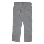 DICKIES Mens Cotton Blend Grey Regular Straight Trousers W33 L28 Workwear Zip